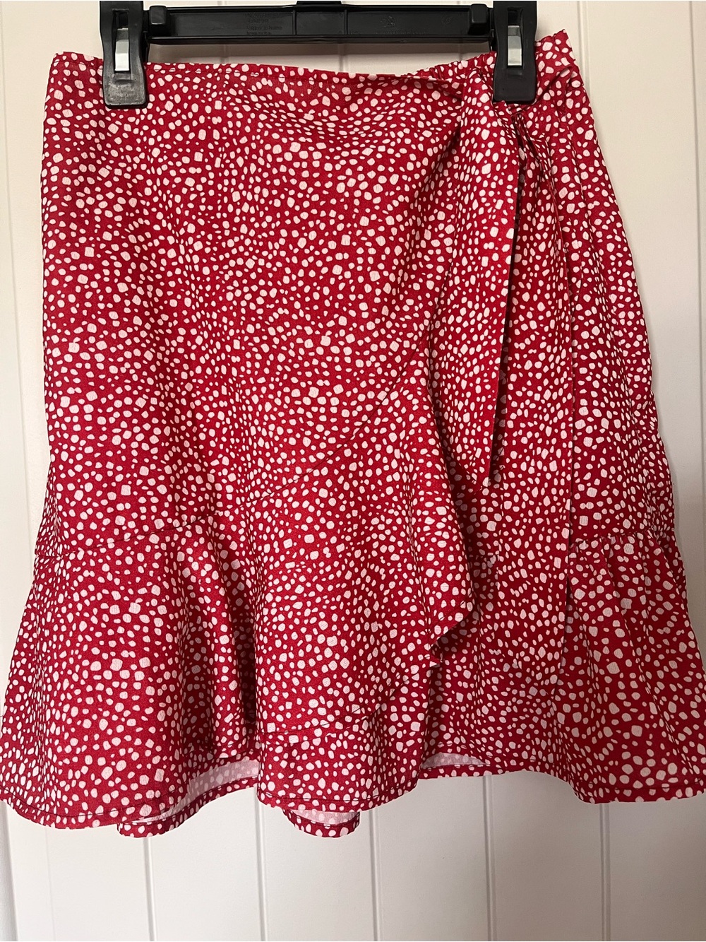 Red Polka Dot Ruffle Women's Skirt
